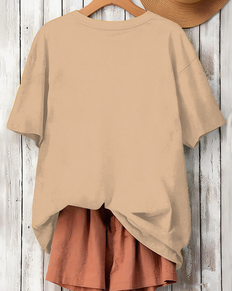 Modern Figures Art Print Crew Neck Short Sleeve T-Shirt