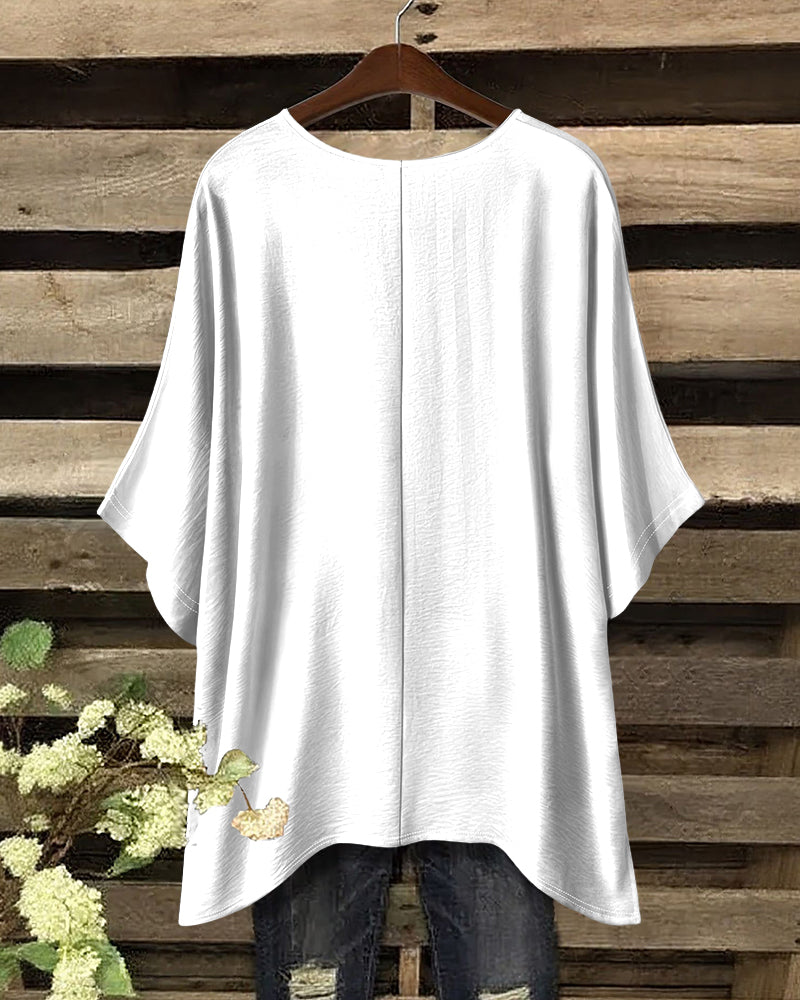 Afro Messy Bun Juneteenth Print Irregular Top