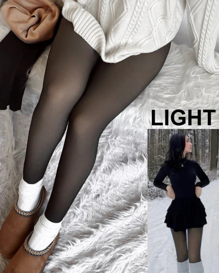 Wmnblack Warm Fleece Tights Slim Fit Tummy Control For Every Skin Tone