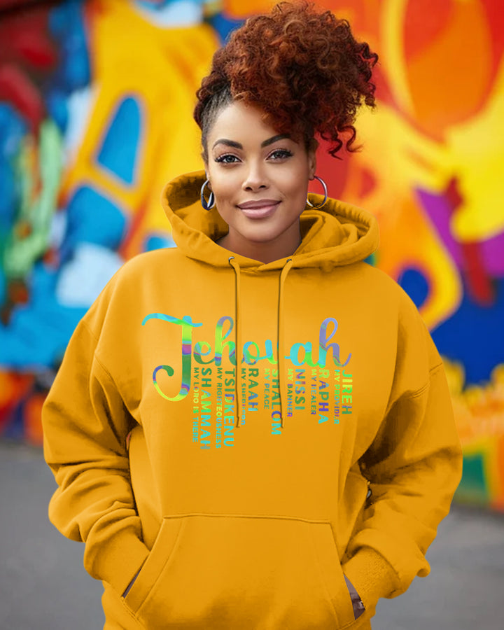 Names of God Letter Long-sleeved Hoodies