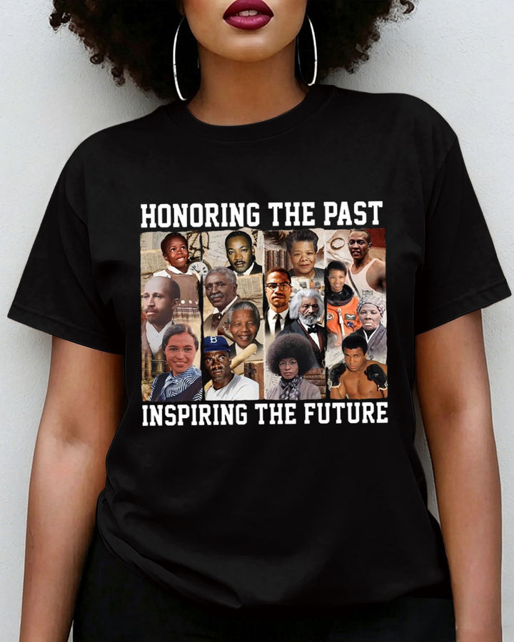 100% Cotton Honoring The Past Inspiring The Future Crew Neck Short Sleeve Tshirt