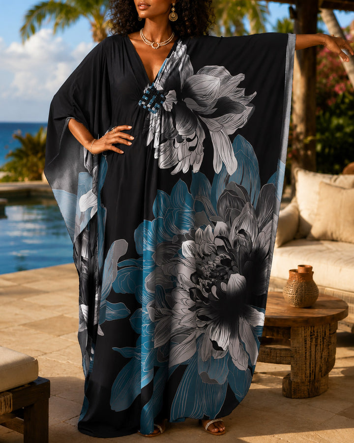 Loose-fitting vacation robe dress