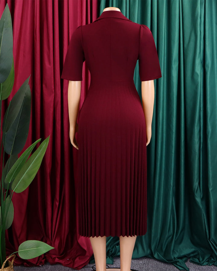 Blazer Pleated Midi Business Dress