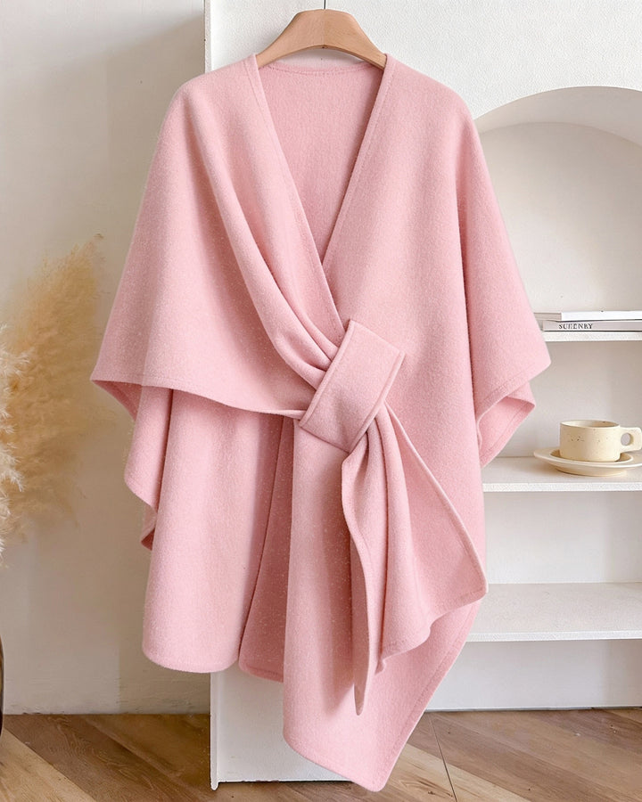 Women's Wrap Poncho Cross Front Knit Cloak Cape Shawl