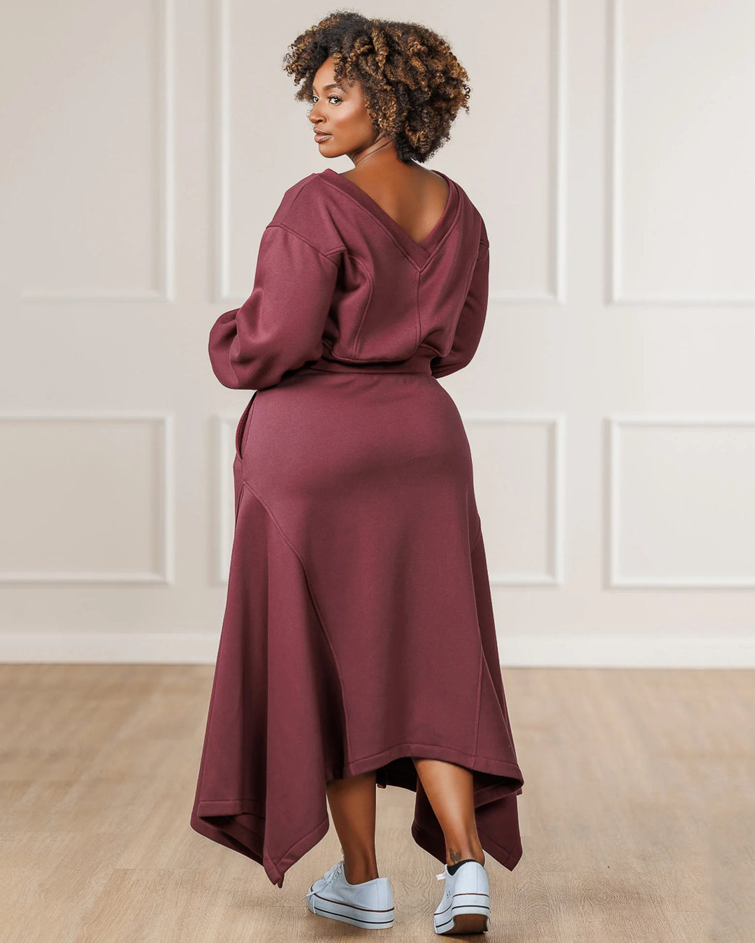 Sable Fleece Handkerchief Skirt