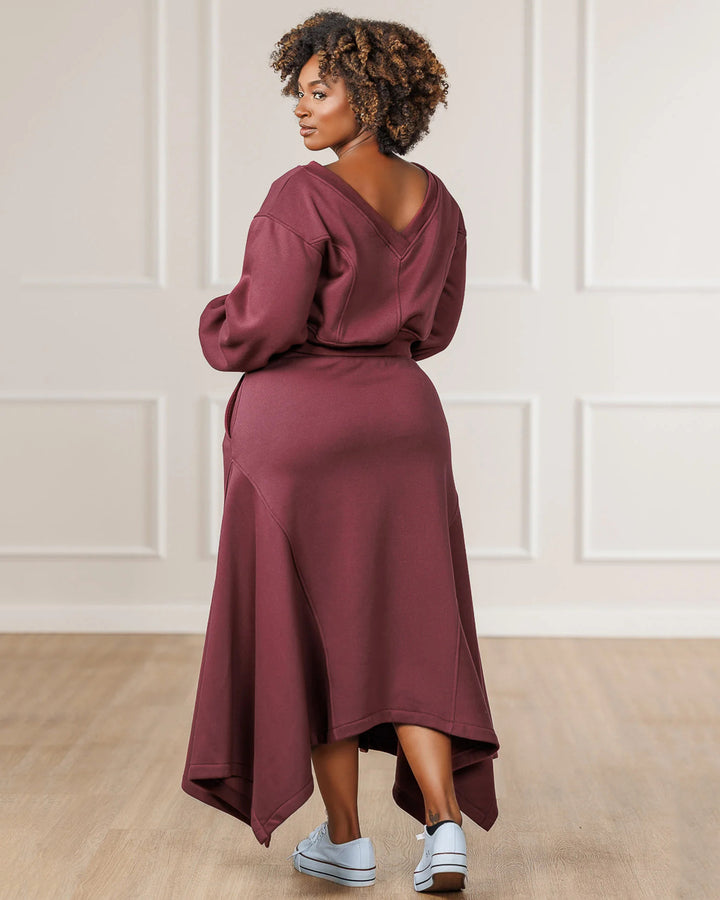 Sable Fleece Handkerchief Skirt