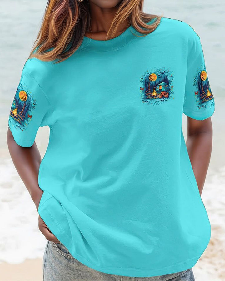 Making Memories One Campfire At a Time Halloween All Over Print T-Shirt