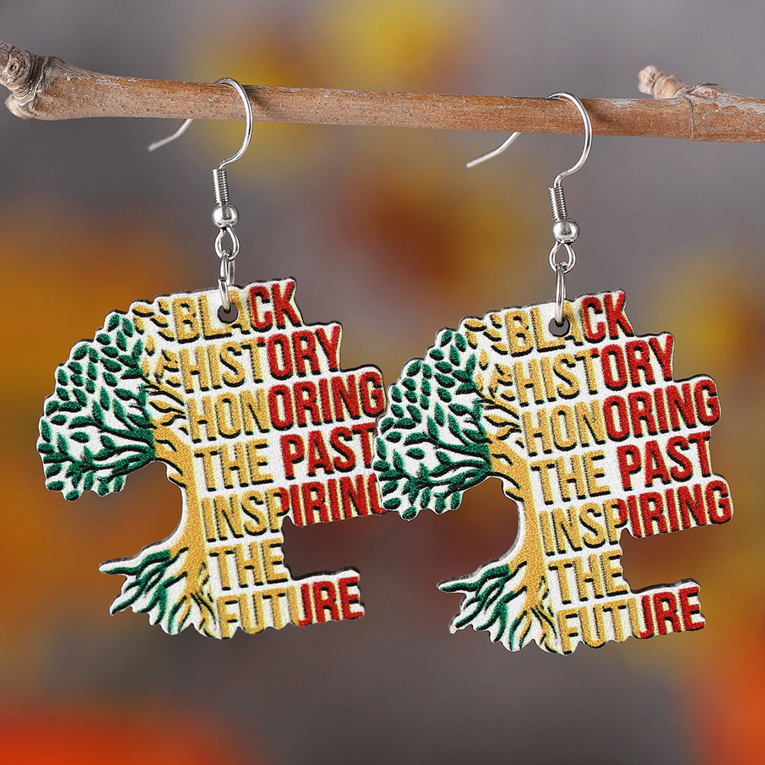 Juneteenth Tree Of Life Pendant Earrings