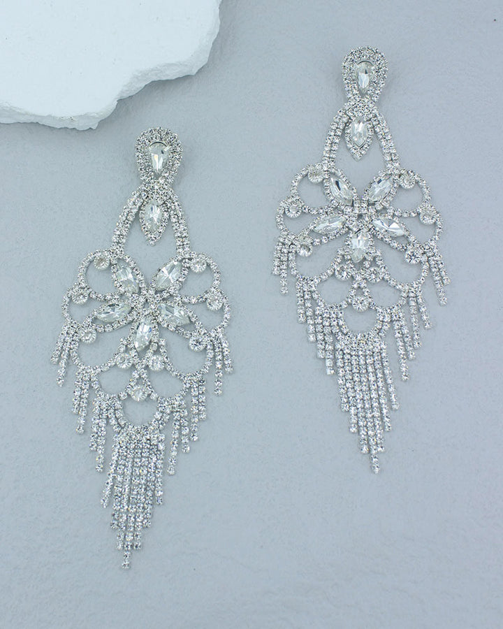 Elegant Tassel Rhinestone Earrings