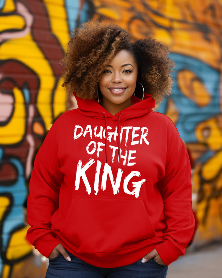 Jesus Christ Design Daughter of The King Long Sleeve Hoodies