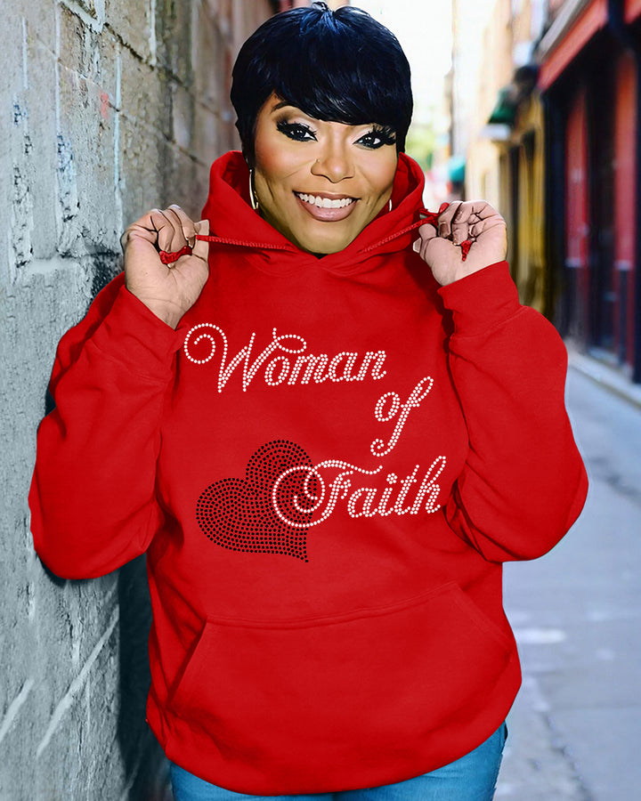 Woman Of Faith Long Sleeve Hoodies