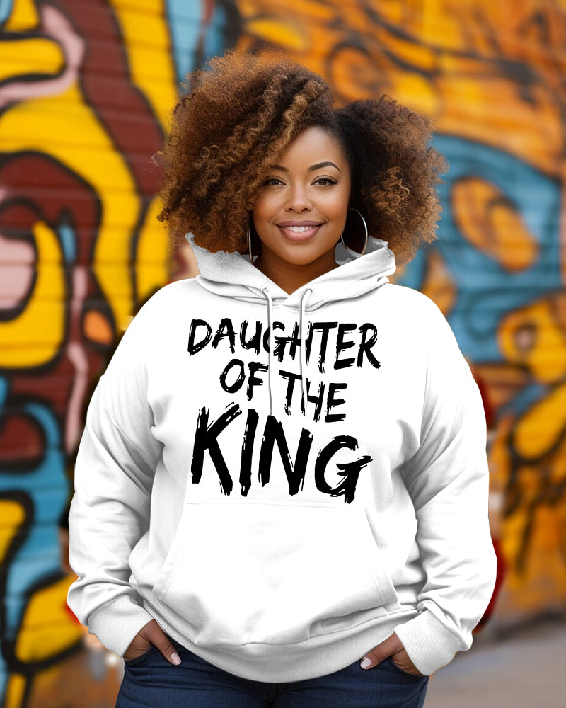 Jesus Christ Design Daughter of The King Long Sleeve Hoodies