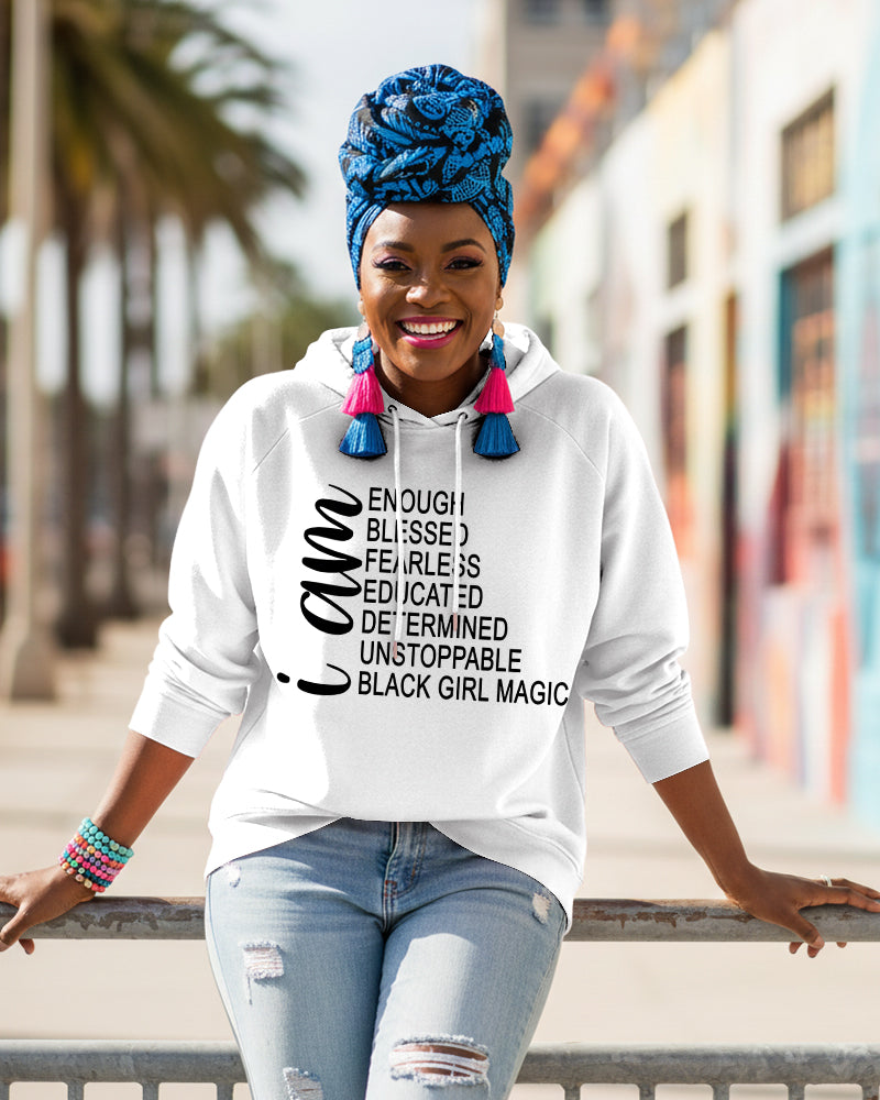 I Am Enough I Am Blessed Long Sleeve Hoodies