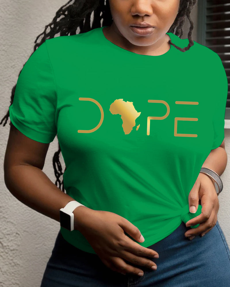 100% Cotton Unapologetically Dope Afro Woman Crew Neck Short Sleeve Tshirt