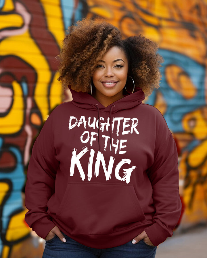 Jesus Christ Design Daughter of The King Long Sleeve Hoodies