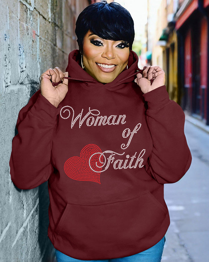 Woman Of Faith Long Sleeve Hoodies