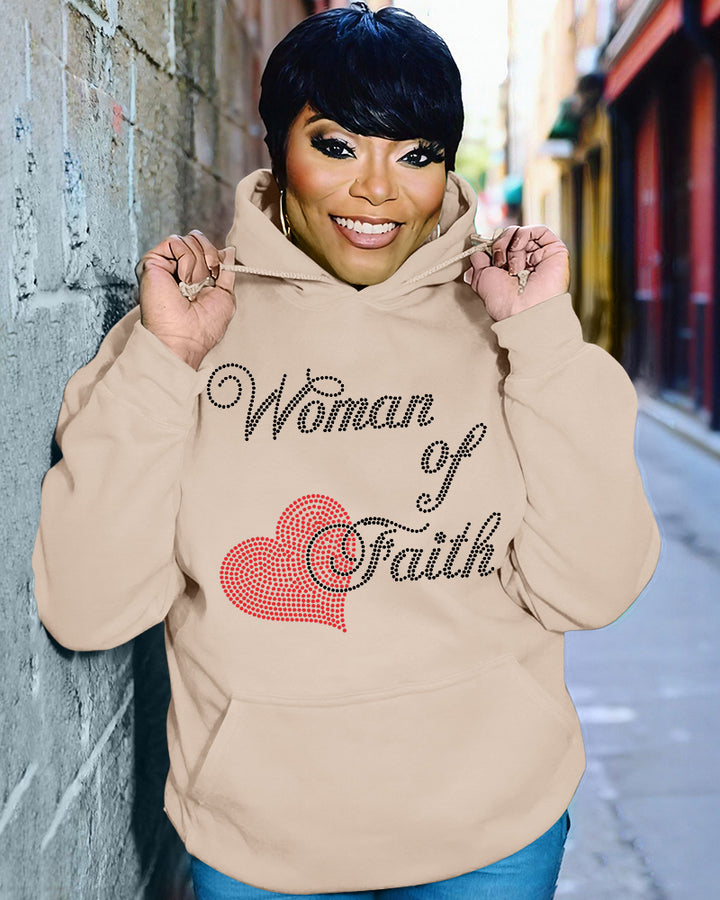 Woman Of Faith Long Sleeve Hoodies
