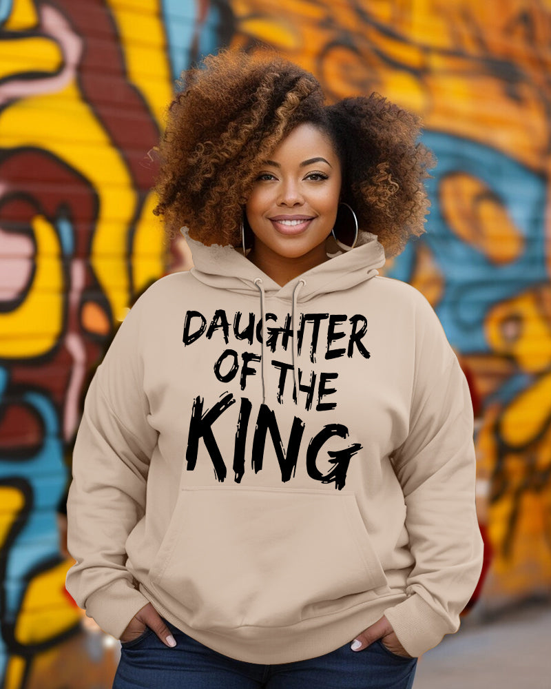 Jesus Christ Design Daughter of The King Long Sleeve Hoodies