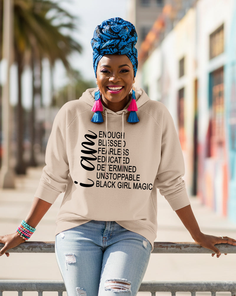 I Am Enough I Am Blessed Long Sleeve Hoodies