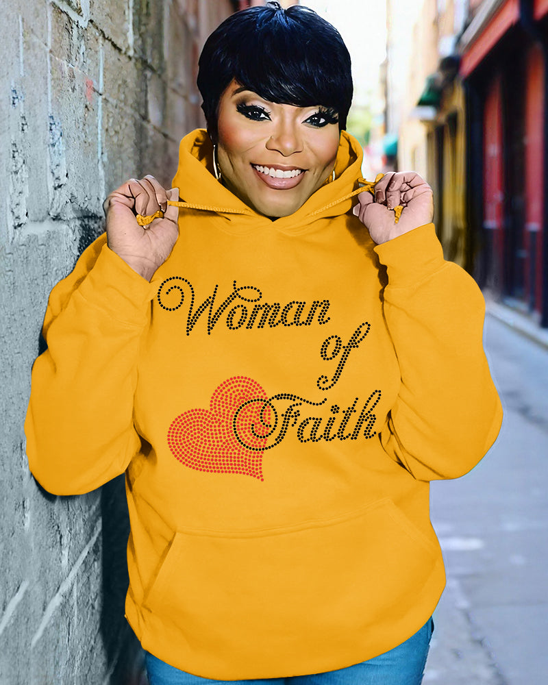 Woman Of Faith Long Sleeve Hoodies