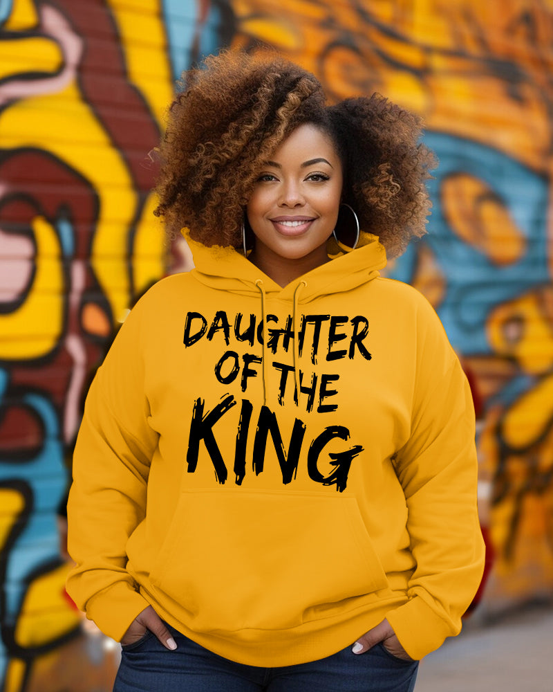 Jesus Christ Design Daughter of The King Long Sleeve Hoodies