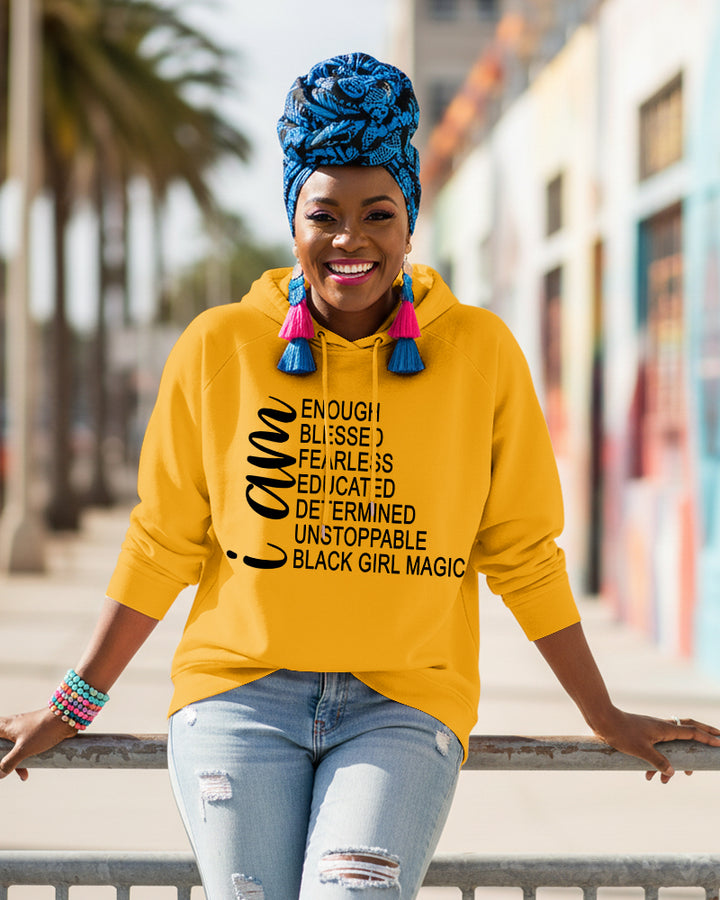 I Am Enough I Am Blessed Long Sleeve Hoodies
