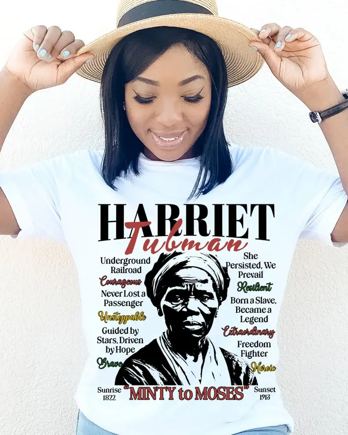 Harriet Tubman Legacy 100% Cotton Crew Neck Short Sleeve Tshirt