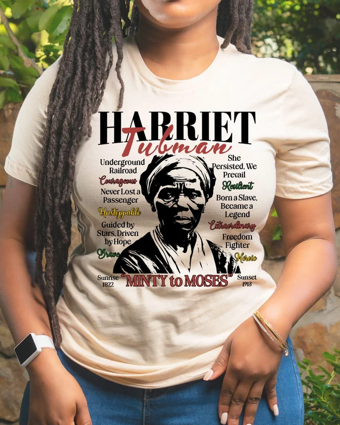 Harriet Tubman Legacy 100% Cotton Crew Neck Short Sleeve Tshirt