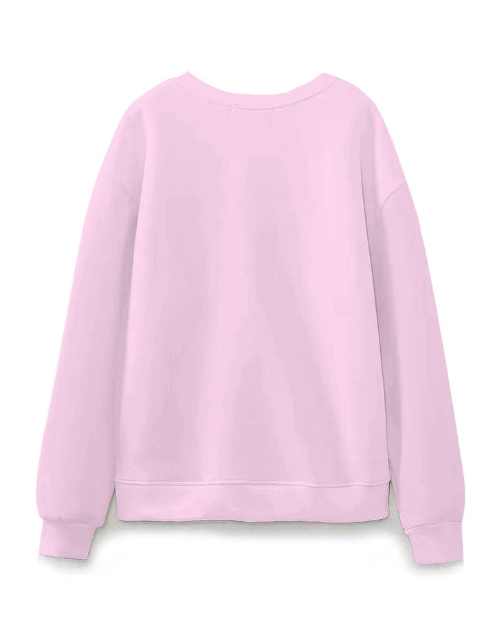 Pink Brown Suger Crewneck Sweatshirt