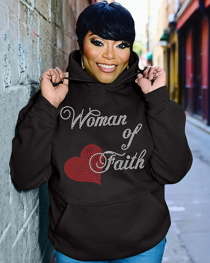 Woman Of Faith Long Sleeve Hoodies