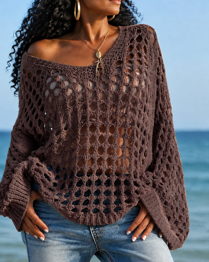 Women's Hollow Out Crochet Knit Top