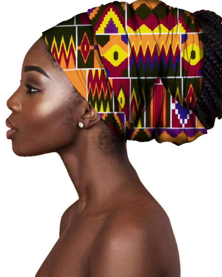African Cotton Batik Printed Headscarf African Ethnic Bag Headscarf