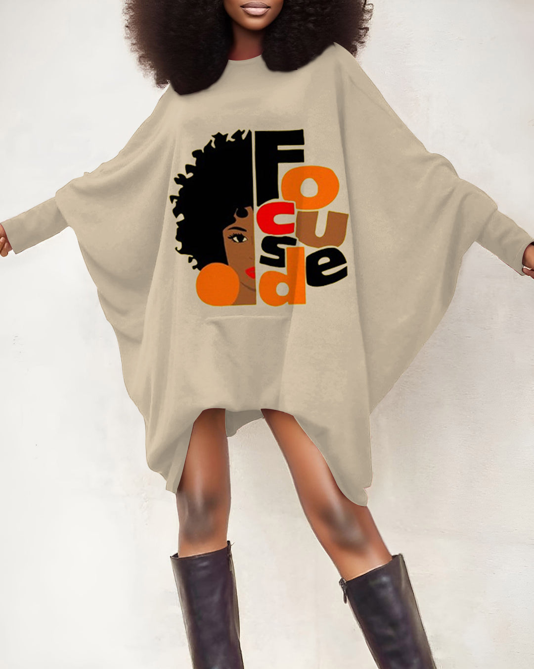Focus On Yourself Oversized Tunic