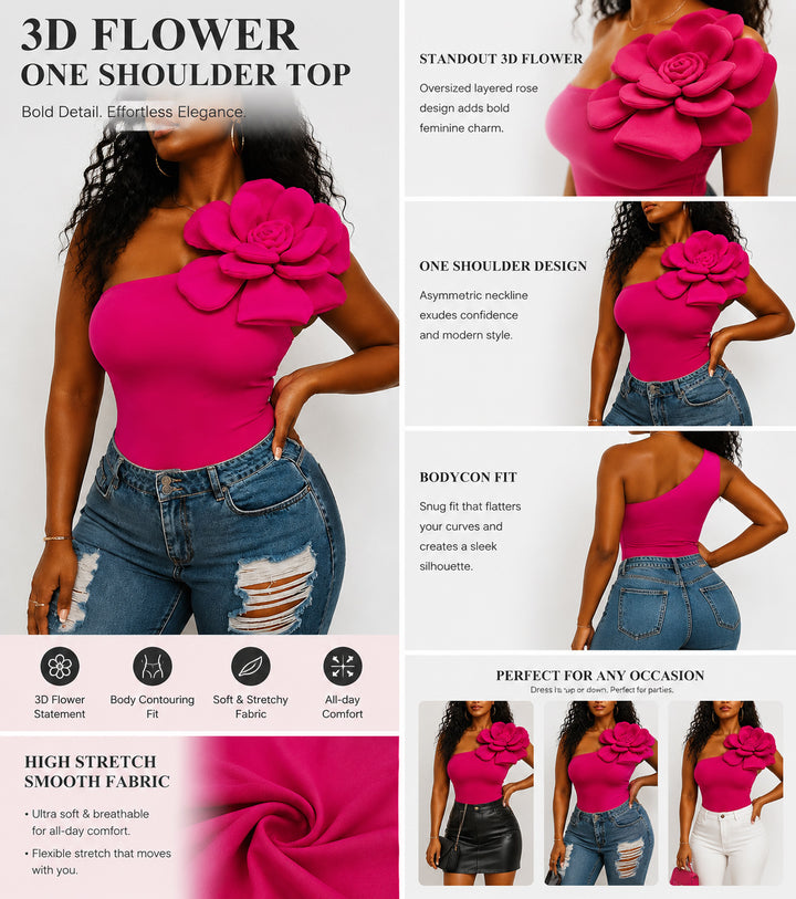 3D Floral Embellished Sleeveless Vest Top