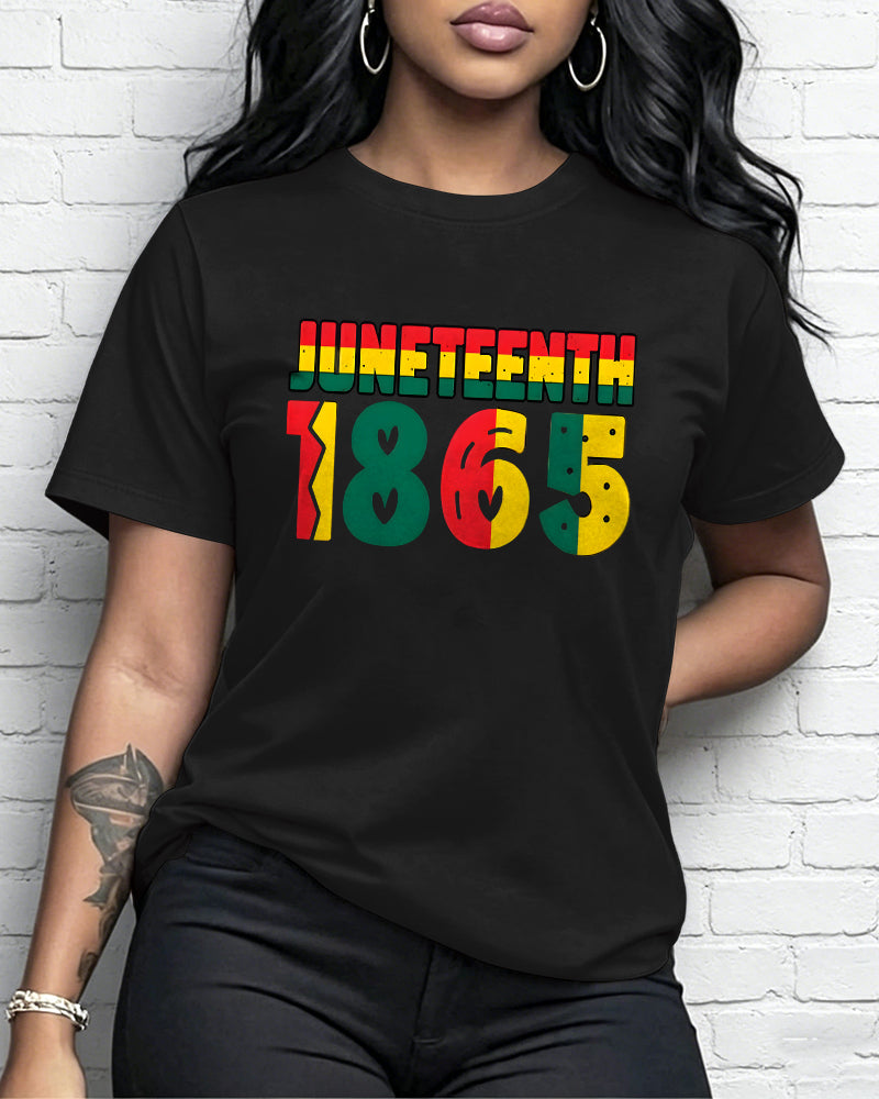 100% Cotton Remembering My Ancestors Juneteenth Crew Neck Short Sleeve Tshirt