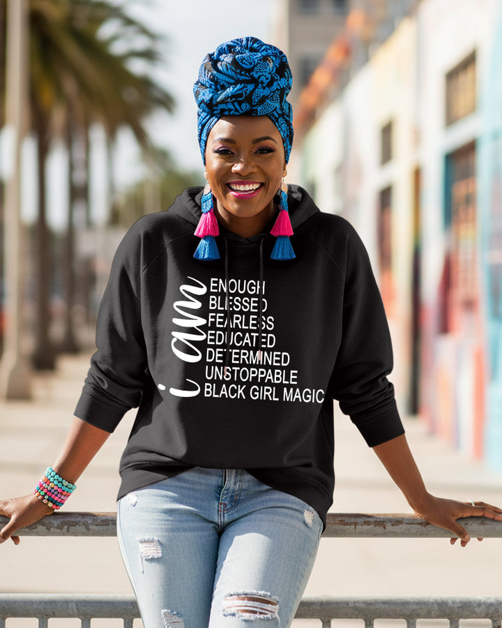 I Am Enough I Am Blessed Long Sleeve Hoodies