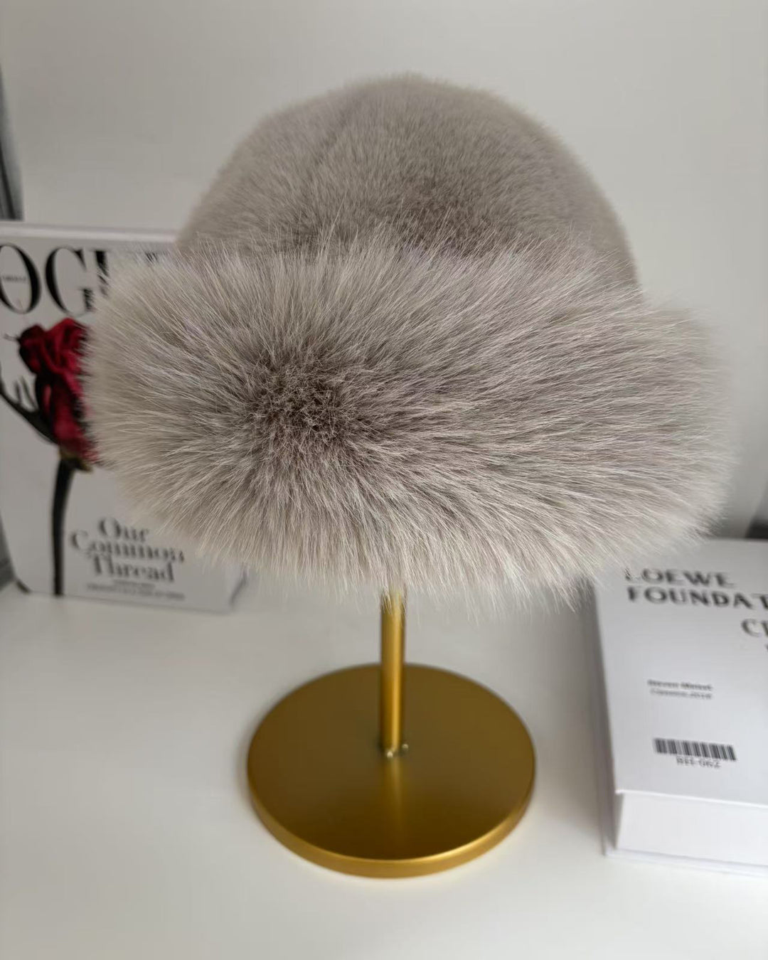 Oversized Fluffy Faux Fur Pompom Hat Warm And Luxurious For Winter
