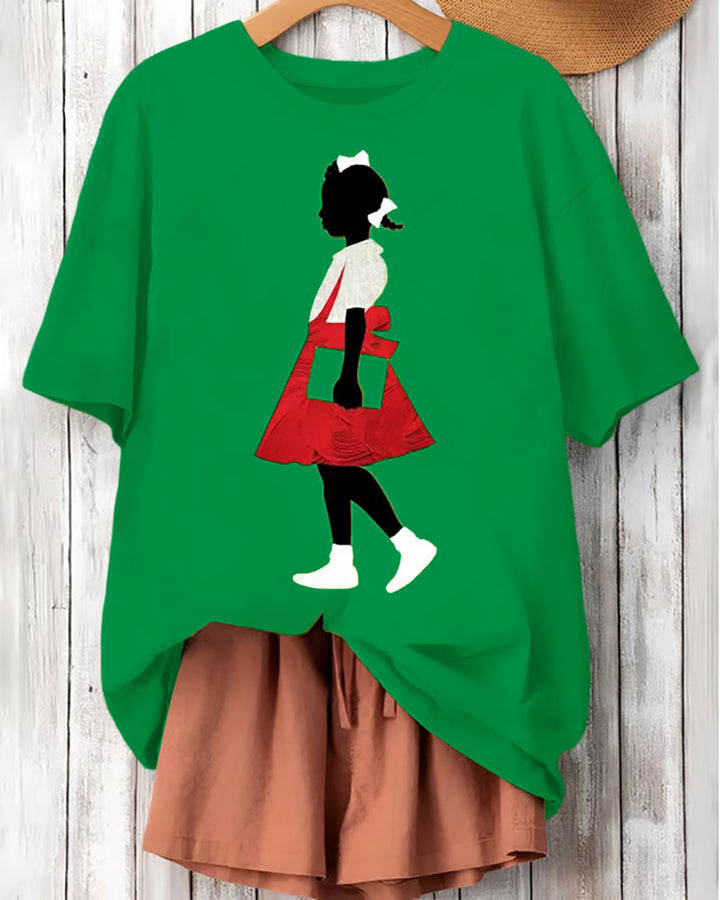 Black Girl Ruby Bridges Crew Neck Short Sleeve Tshirt