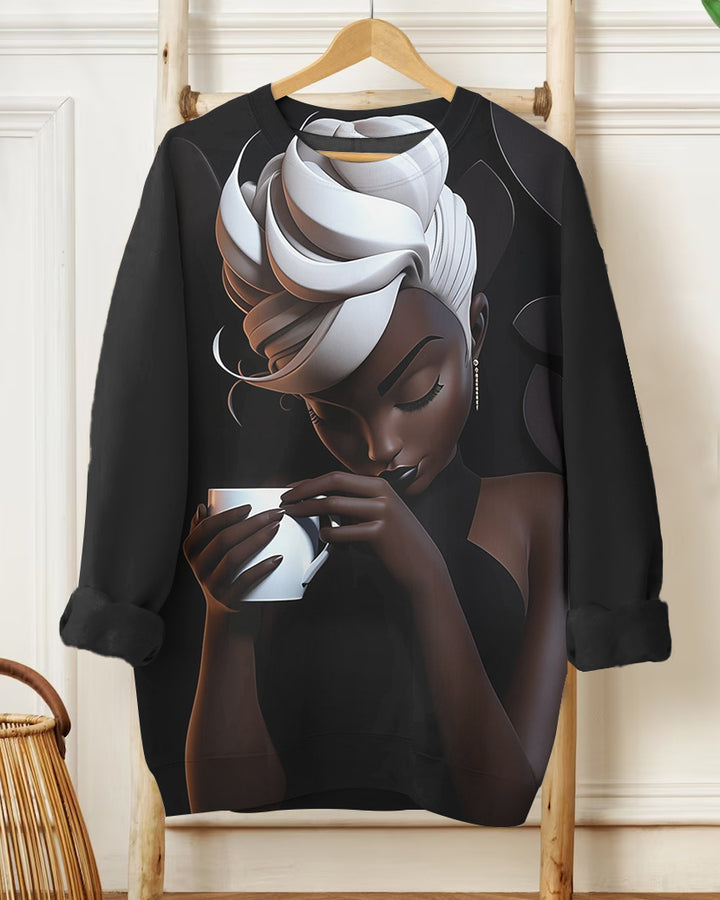 Beautiful Pixie Hairstyles Crewneck Long Sleeve Sweatshirt