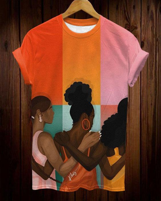 Brown Women Side By Side Unisex Short Sleeve Tshirt