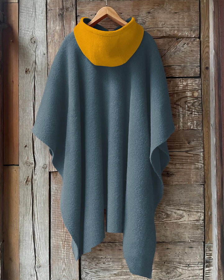 Butterfly Tree Girl Art Fleece Hooded Loose Cape