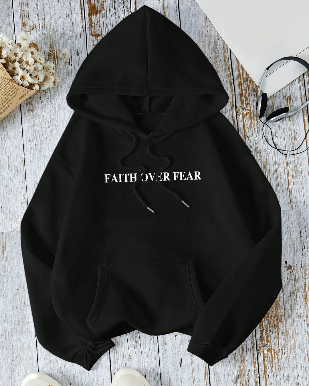 Faith Over Fear Long Sleeve Hoodies