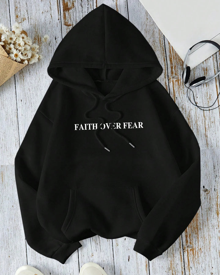 Faith Over Fear Long Sleeve Hoodies