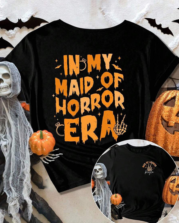 In My Maid Of Horror era Halloween Cotton Crew Neck Short Sleeve T-shirt