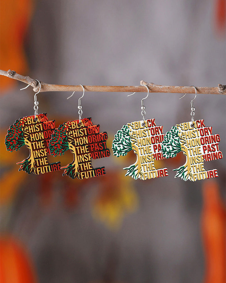 Juneteenth Tree Of Life Pendant Earrings