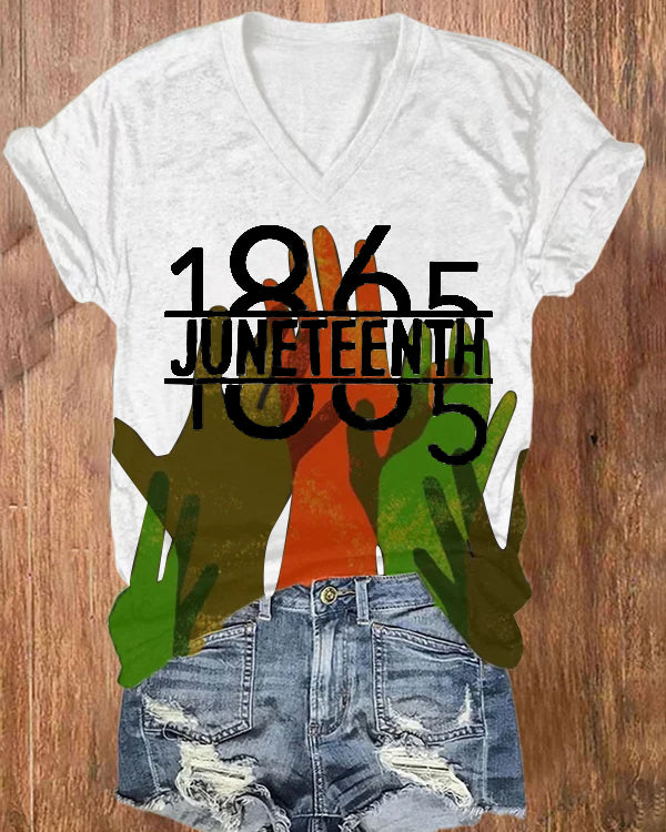 Happy Juneteenth Celebrating Freedom Short Sleeve Tshirt