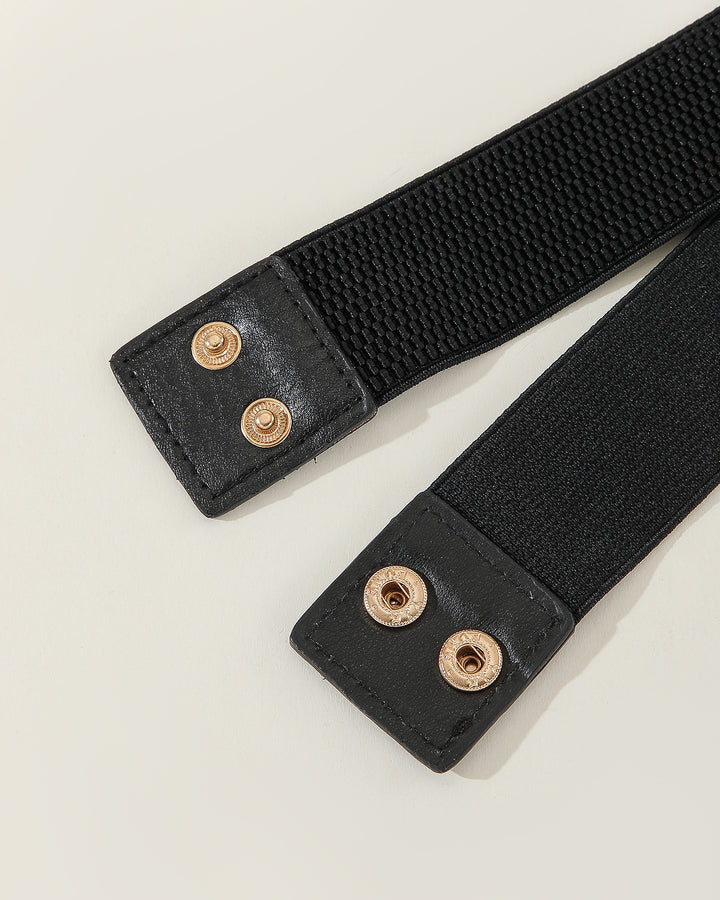 Women's Chain Decor Buttoned Waist Belt