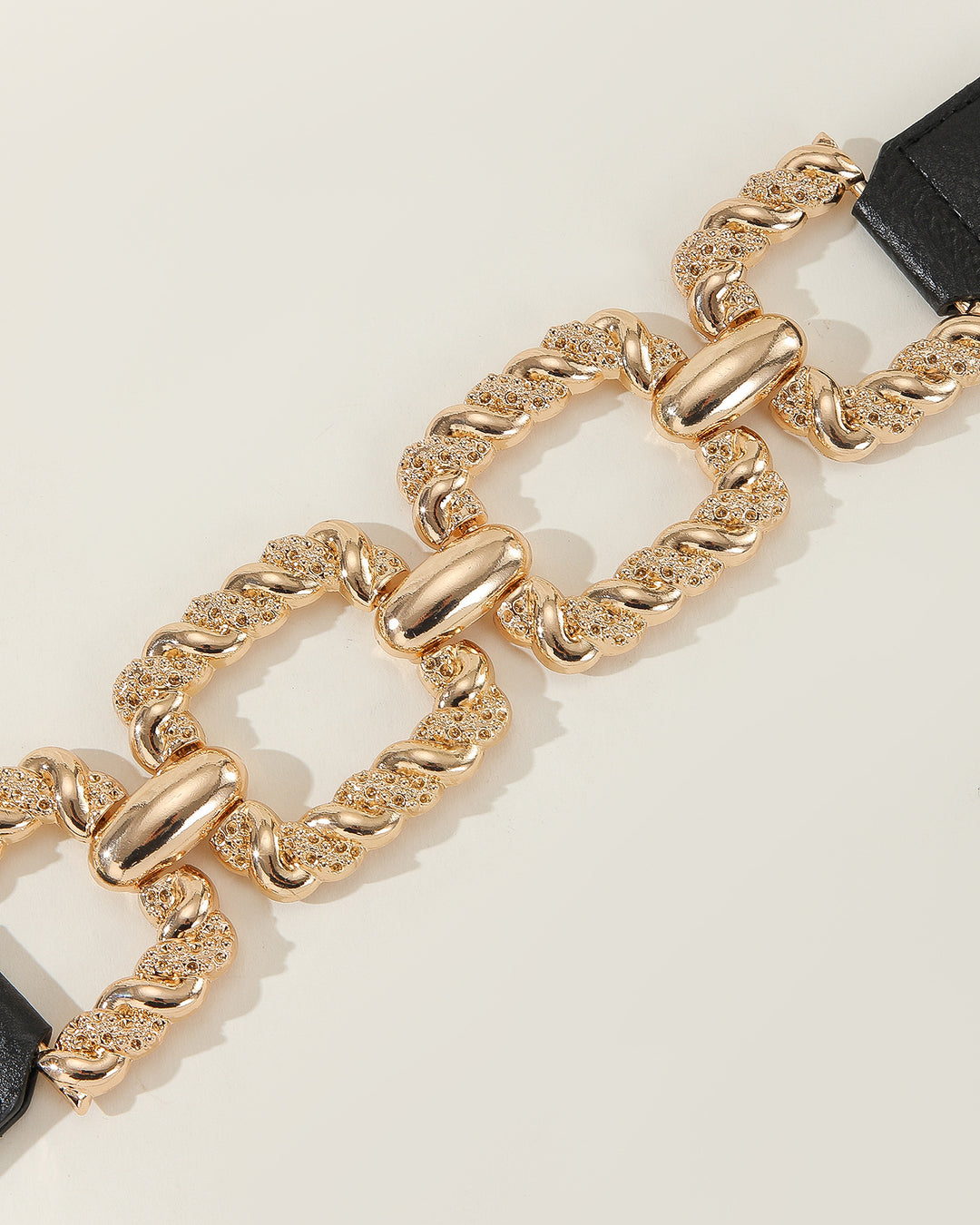 Women's Chain Decor Buttoned Waist Belt