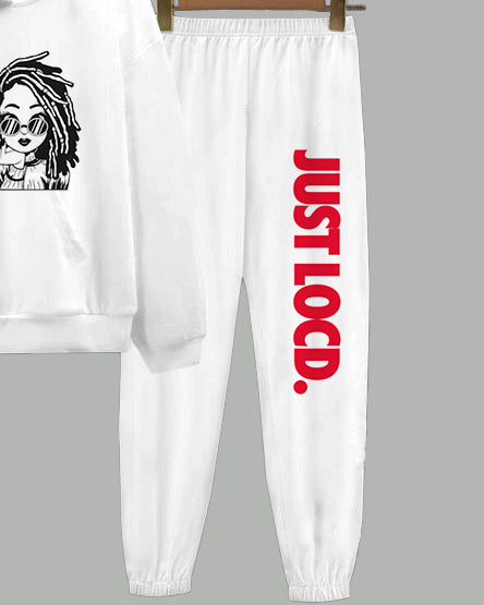 It's The LOCS for Me Long Sleeve Hoodie Two Pieces Set