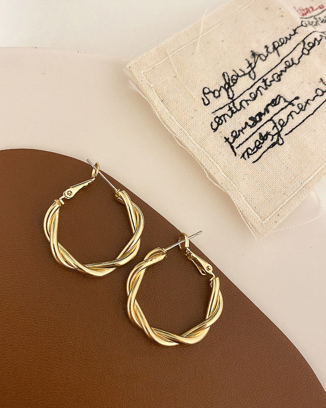 Gold Elegant Design Earrings